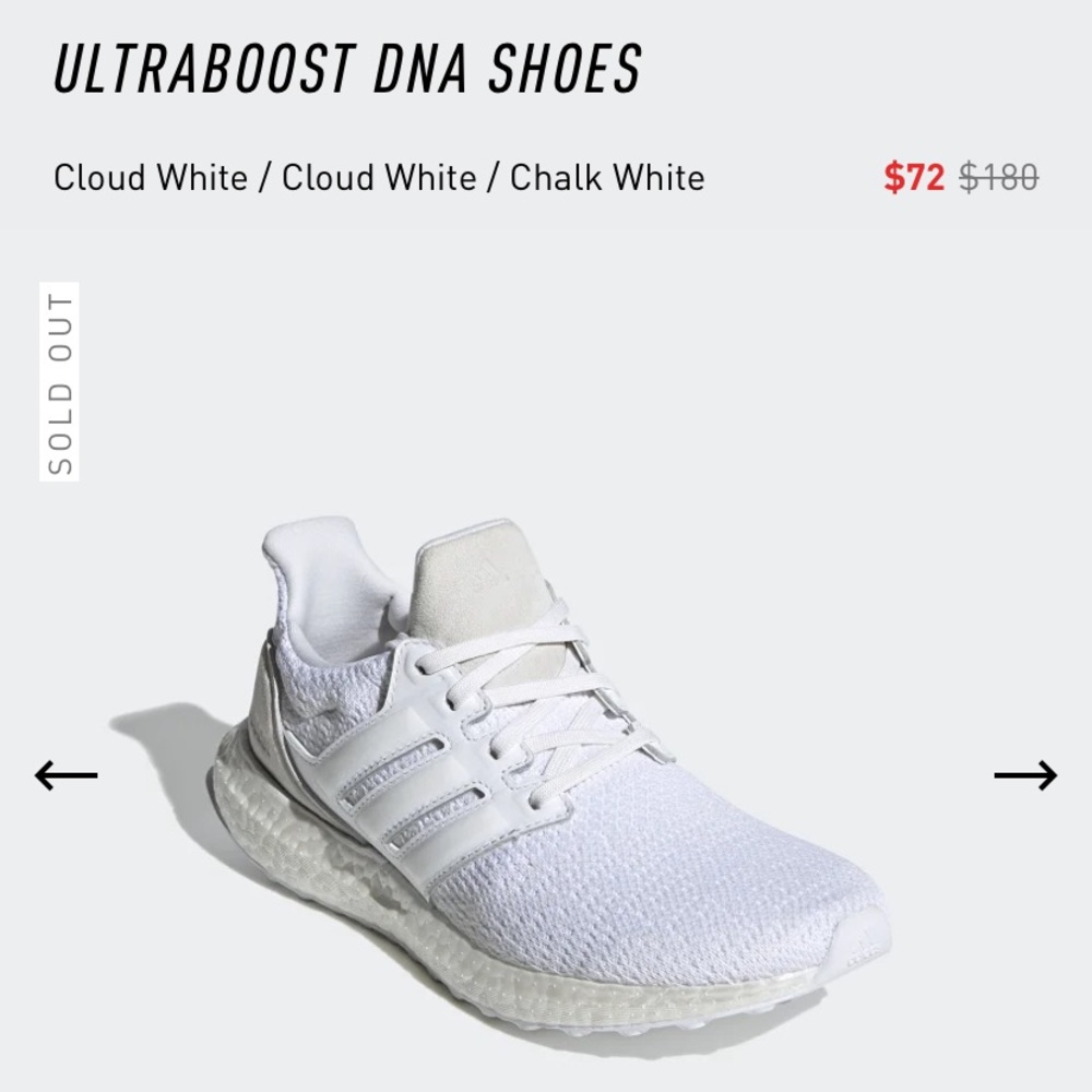Brand new never worn Adidas Ultraboost shoes